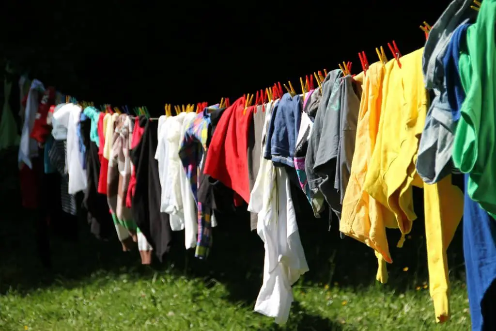 Clothes hanging on line