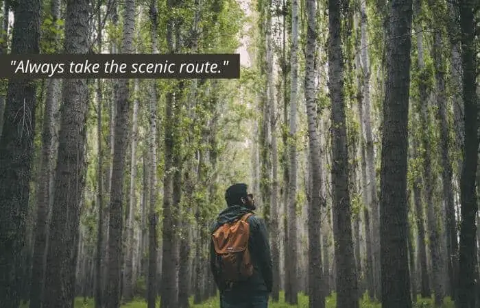 Always take the scenic route