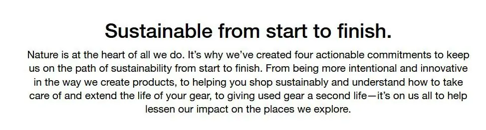 North Face Sustainability