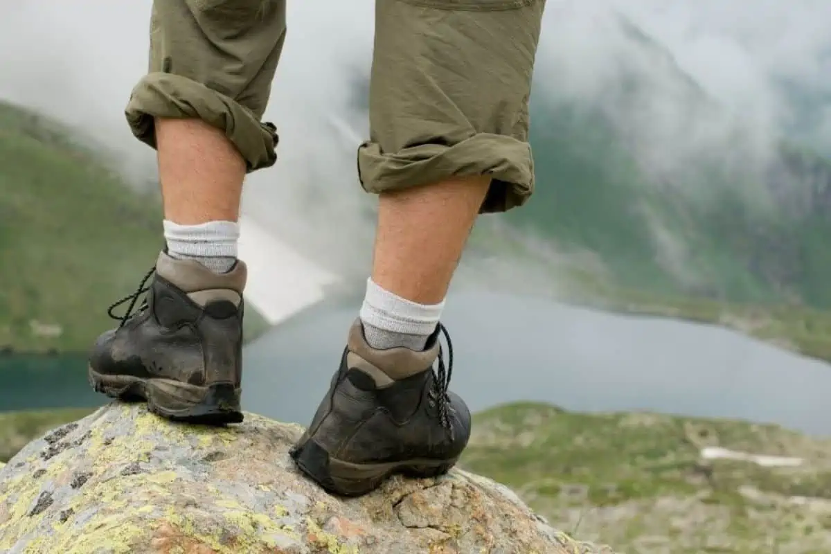 Hiker Wearing Bombas Socks